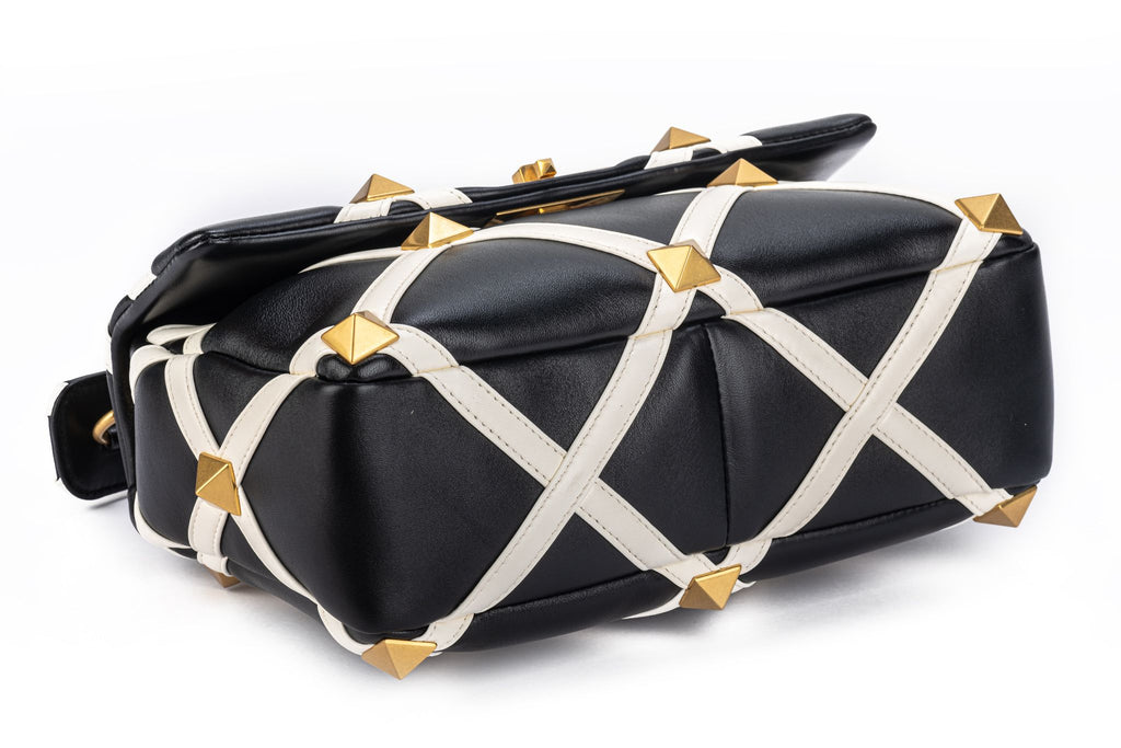 Valentino New Black & White Roman Stud
