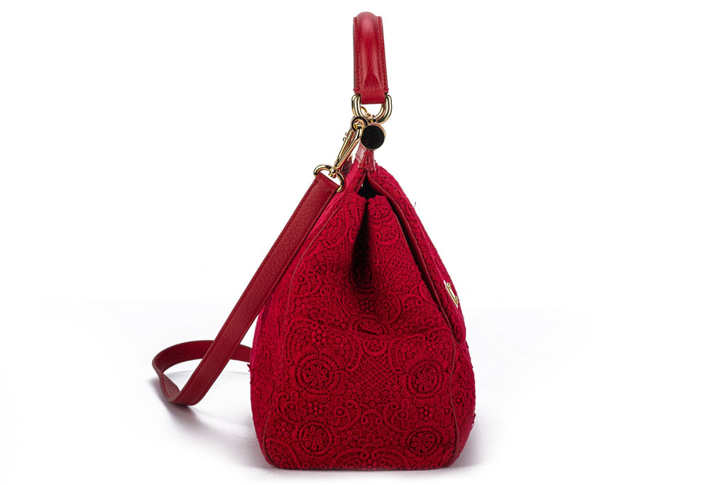 Dolce New Large Red Macrameâ™ Bag