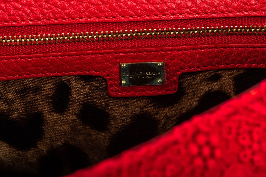 Dolce New Large Red Macrameâ™ Bag