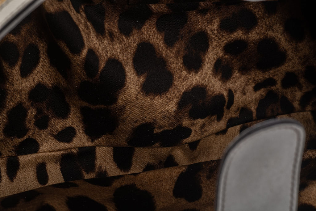 Dolce Gabbana New Large Straw Cream Bag