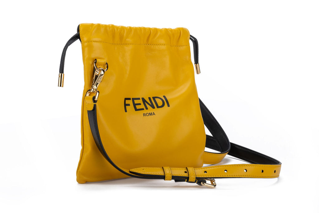 Fendi New Yellow Lambskin SM Crossbody