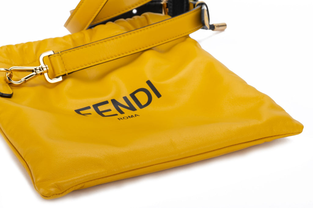 Fendi New Yellow Lambskin SM Crossbody