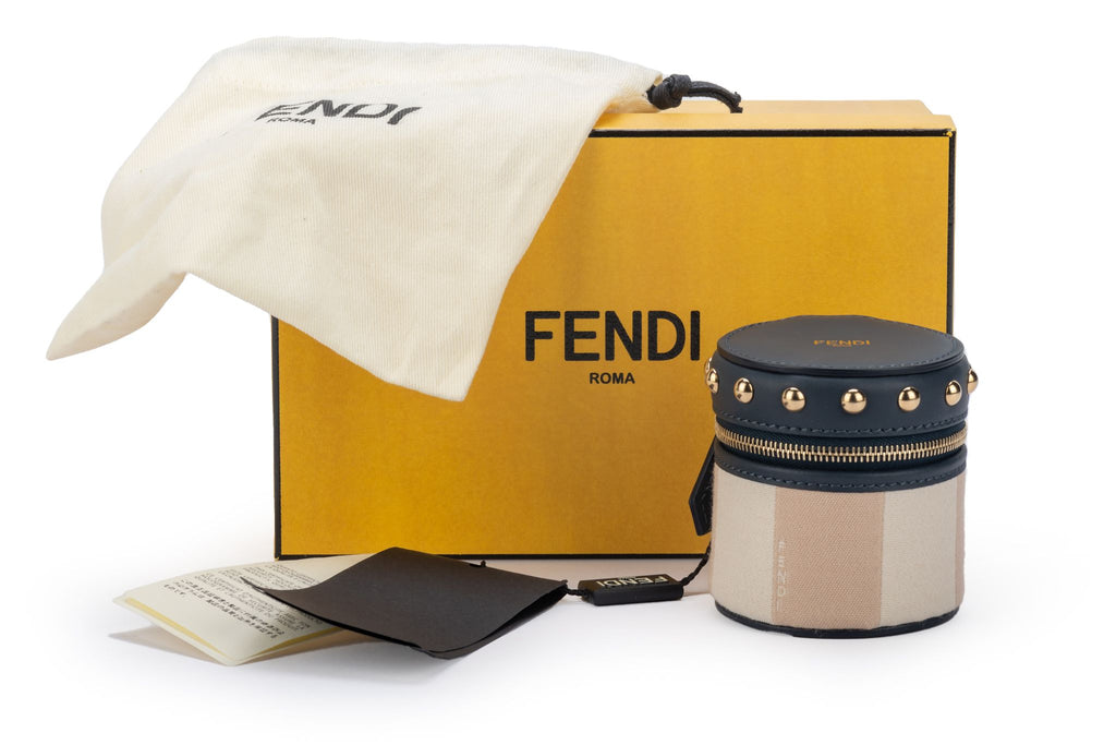 Fendi NIB  Striped Travel Jewelry Case