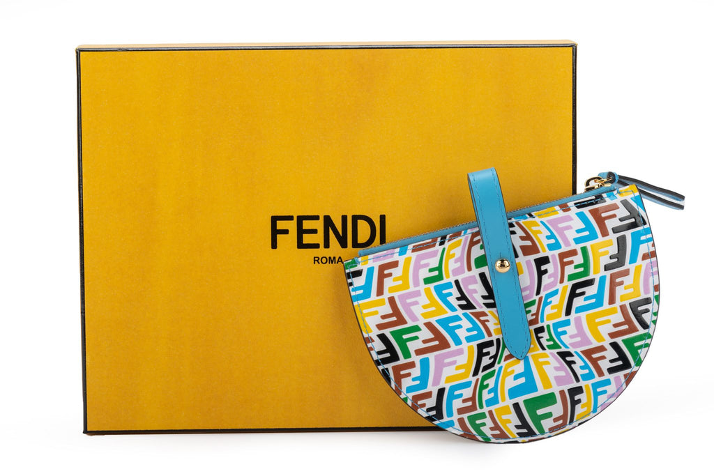 Fendi NIB Half Moon Color Coin Case