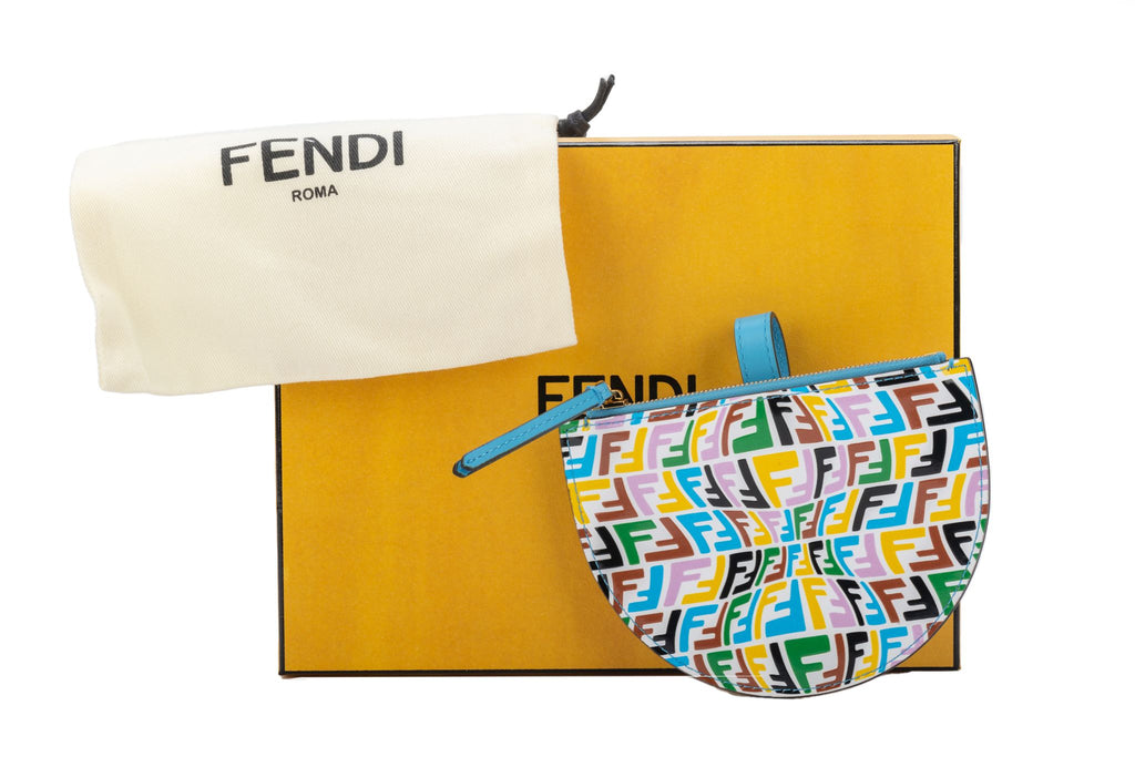 Fendi NIB Half Moon Color Coin Case