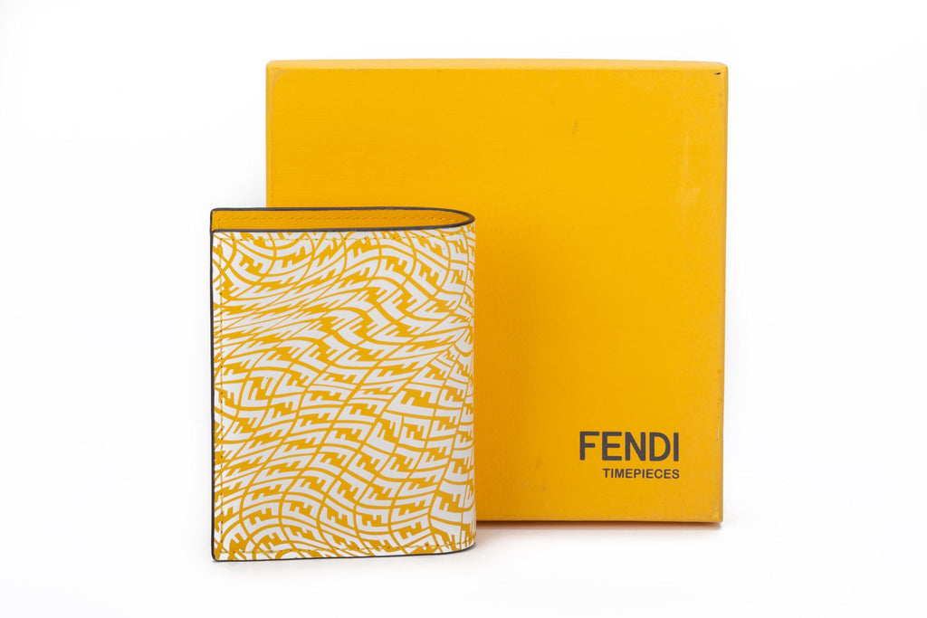 Fendi BNIB Yellow/White Vertigo Wallet