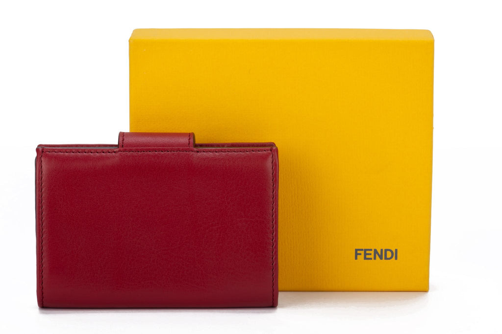 Fendi NIB Burgundy Veal Wallet