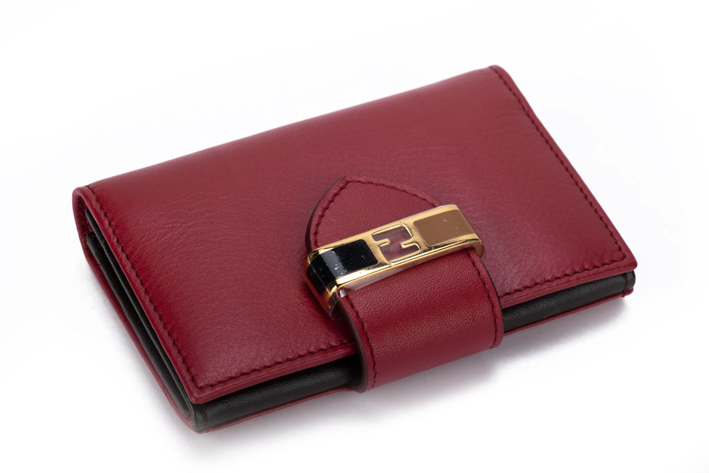 Fendi NIB Burgundy Veal Wallet