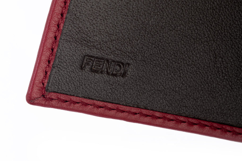 Fendi NIB Burgundy Veal Wallet