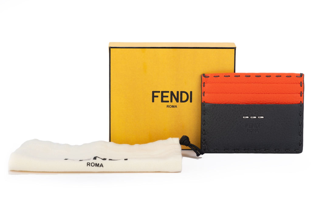 Fendi New Selleria Grey/Coral wallet