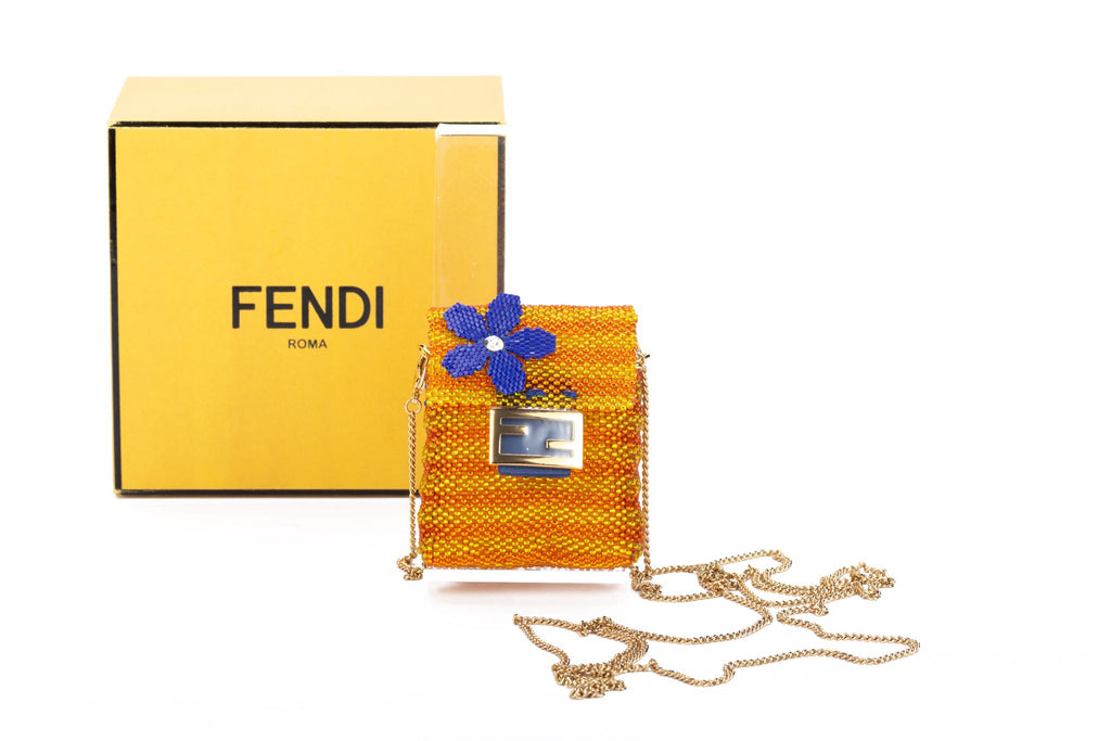 Fendi NIB Striped Seabeads Pico Baguette