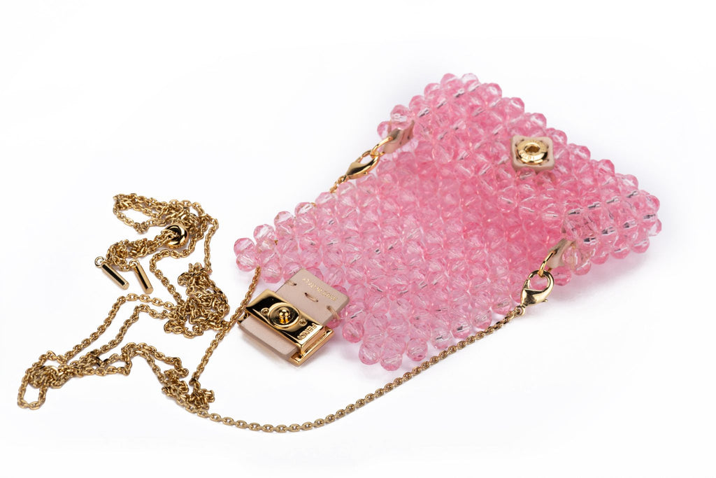 Fendi NIB Pink Beads Pico Baguette
