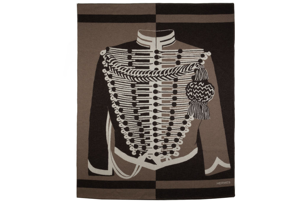 Hermes BNIB Brandebourg Etoupe Blanket