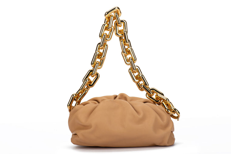 Bottega Veneta Almond Teen Chain Pouch