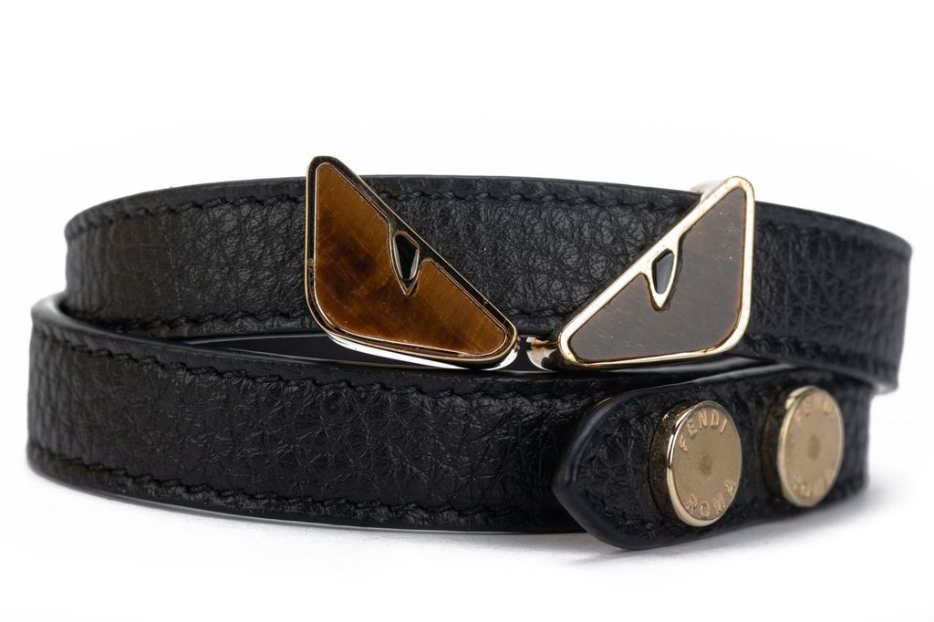Fendi Monster Bracelet Tiger Eye Black