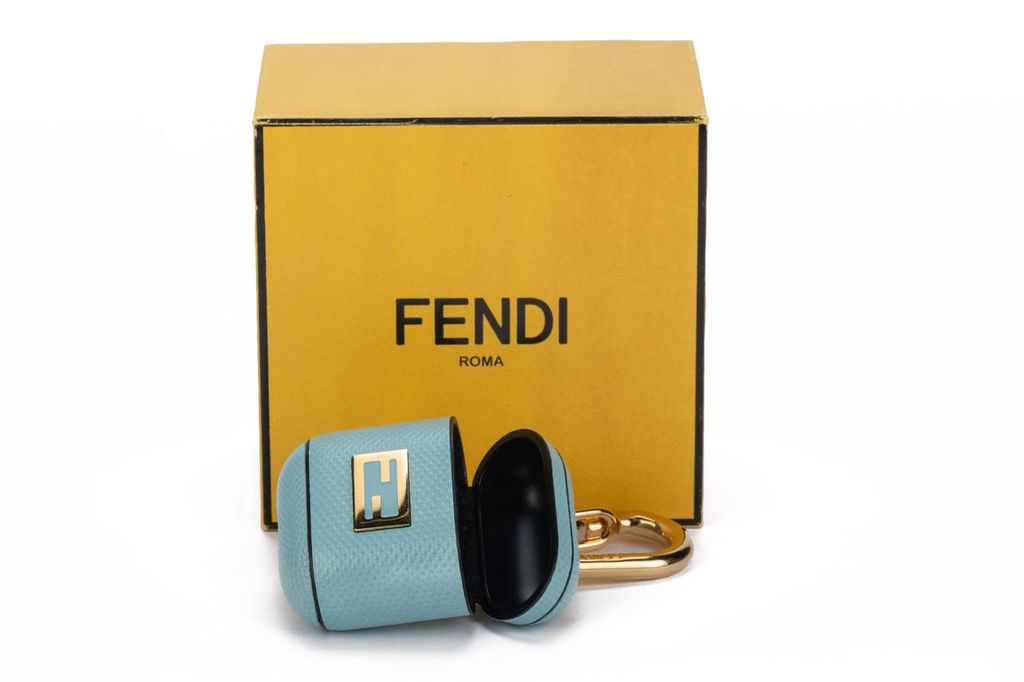 Fendi Air Pod Case  Light Blue NIB