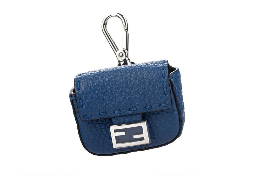 Fendi Micro Baguette Air Pods Case Blue