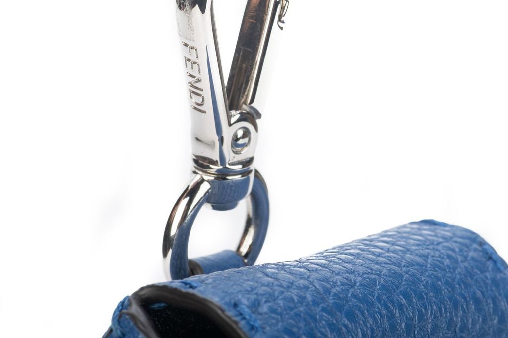 Fendi Micro Baguette Air Pods Case Blue
