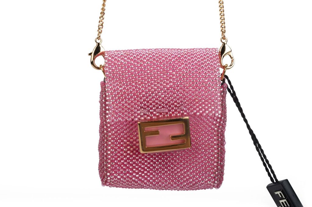 Fendi Micro Baguette Seabeds Pink NIB