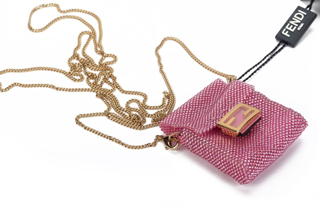 Fendi Micro Baguette Seabeds Pink NIB