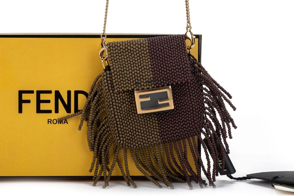 Fendi Micro Baguette With Fringes NIB