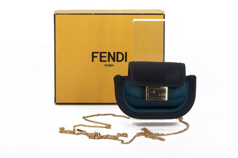 Fendi Micro Necklace Silk Bag NIB