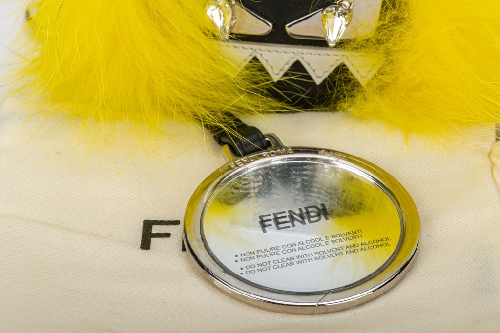 Fendi New Monster Key Ring Yellow
