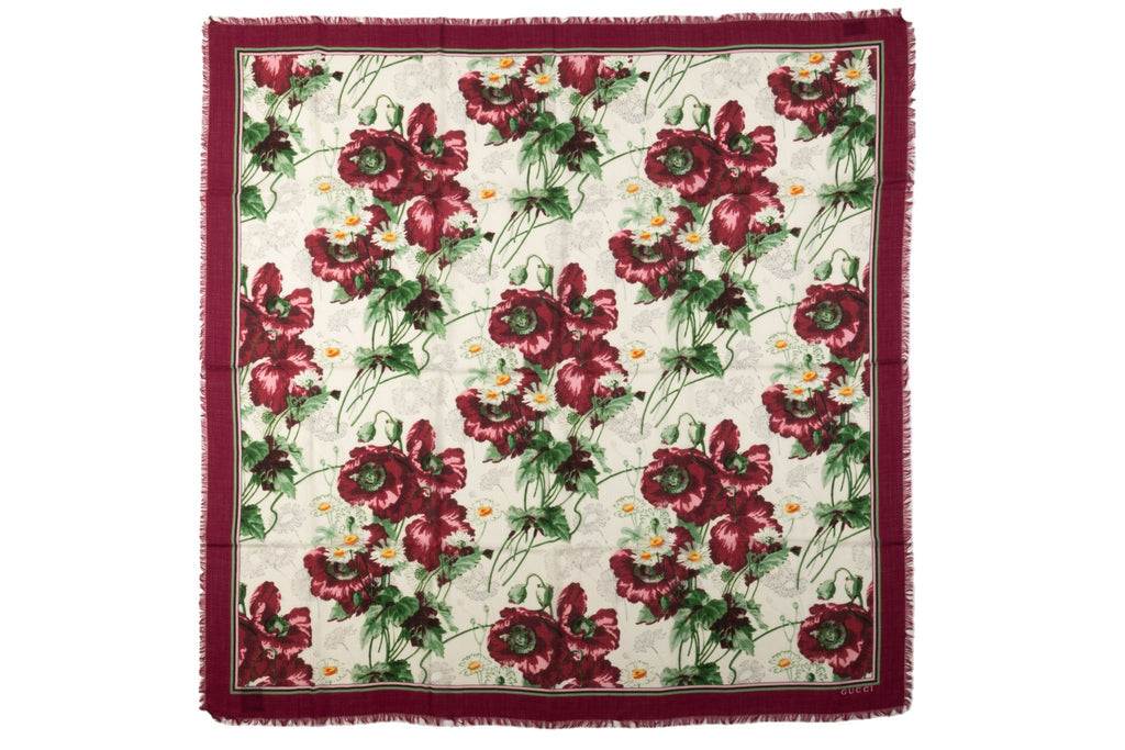 Gucci New Wool Flower Shawl
