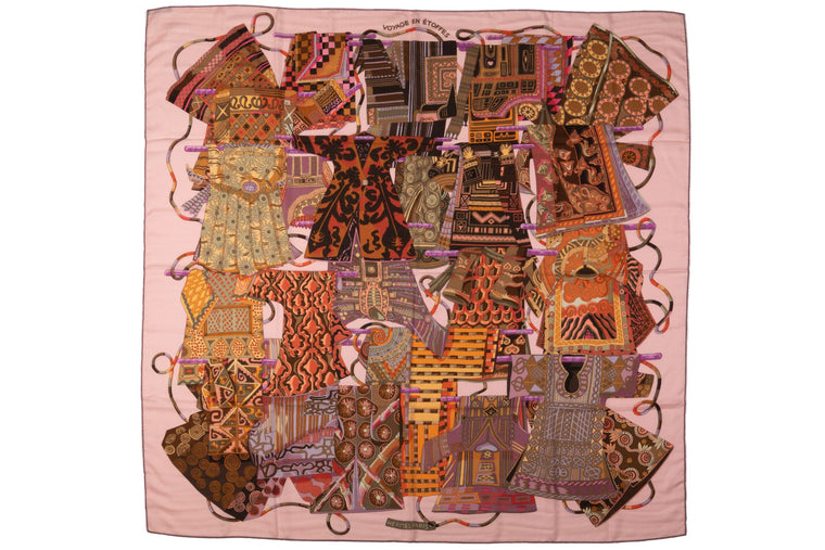 Hermès Voyage en etoffes Cashmere Shawl