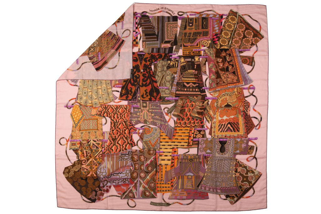 Hermès Voyage en etoffes Cashmere Shawl