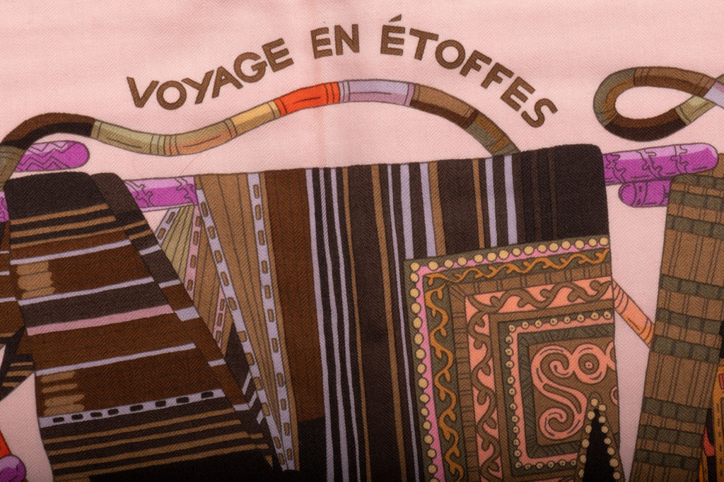 Hermès Voyage en etoffes Cashmere Shawl