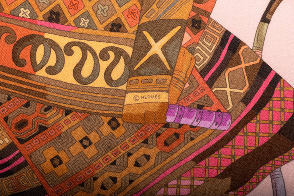 Hermès Voyage en etoffes Cashmere Shawl