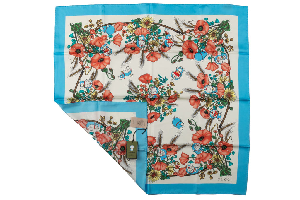 Gucci NEW LIm. Ed . Doraemon Silk Scarf