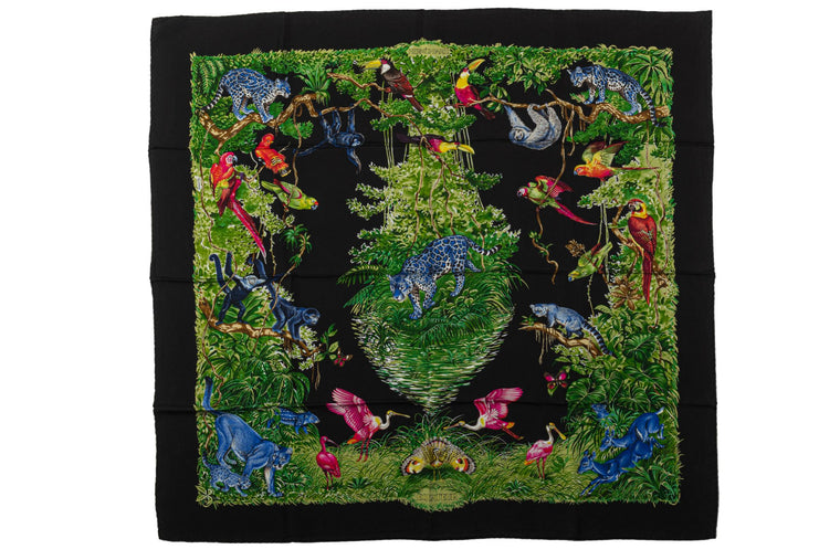 Hermès New Black Equateur Wash Scarf