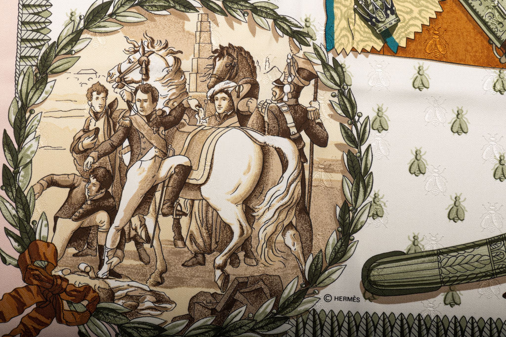 Hermès Napoleon Pink Silk Scarf Ledoux