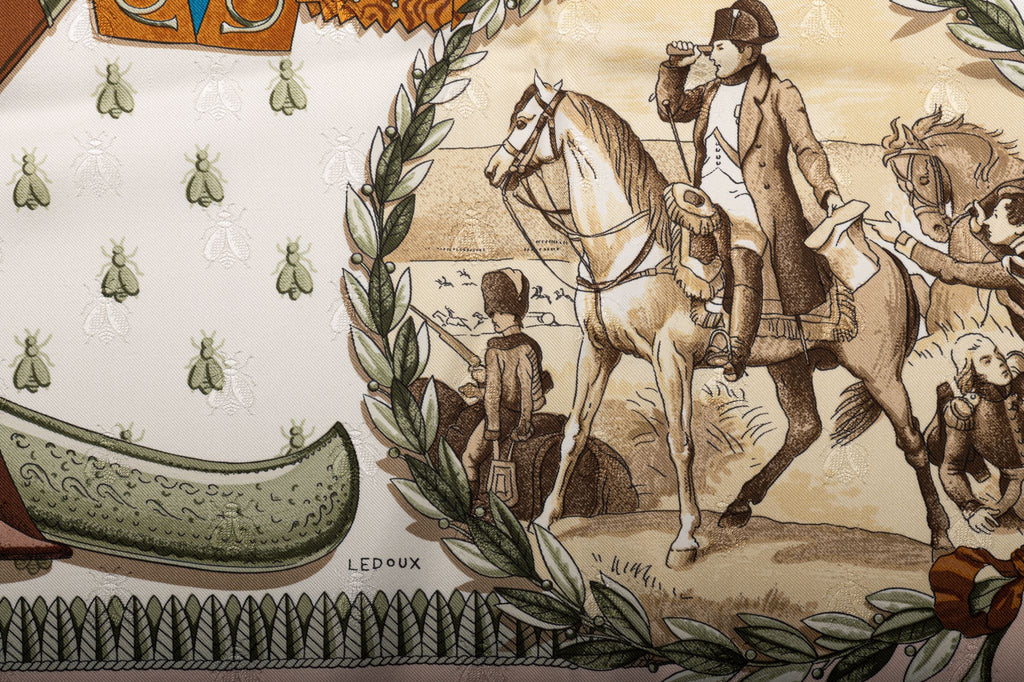 Hermès Napoleon Pink Silk Scarf Ledoux