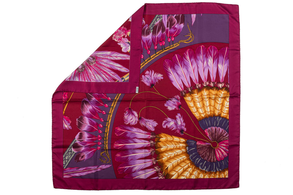 Hermès Brazil Purple Silk Scarf