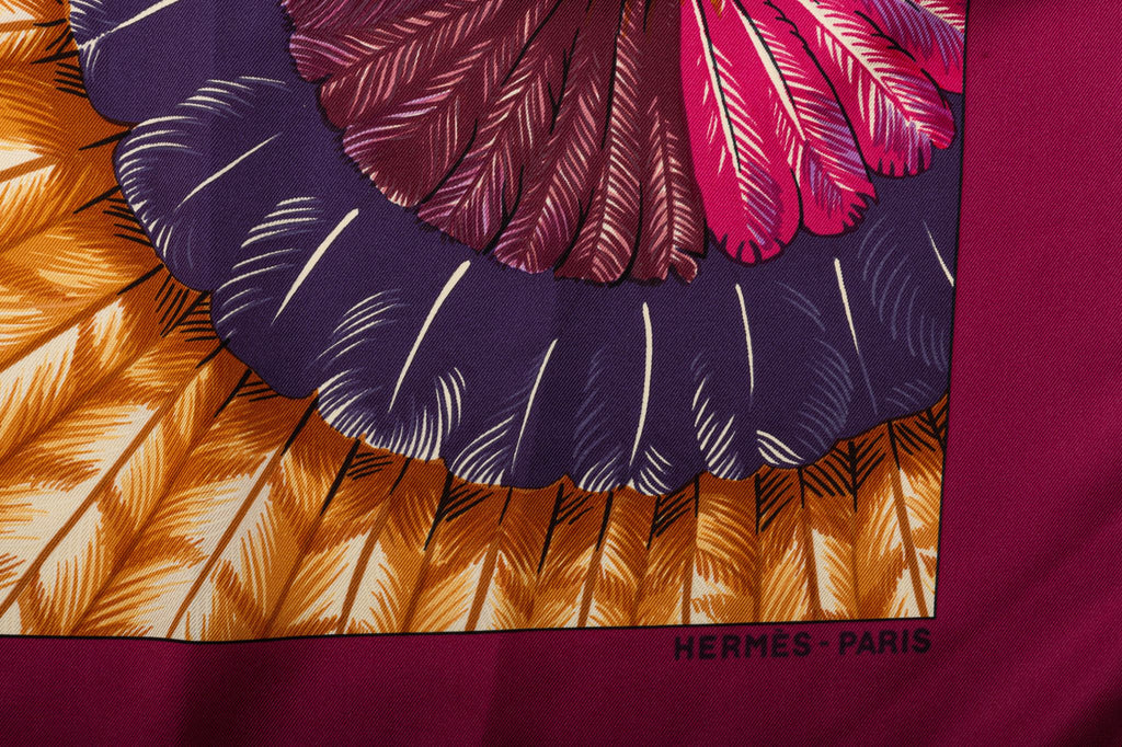 Hermès Brazil Purple Silk Scarf