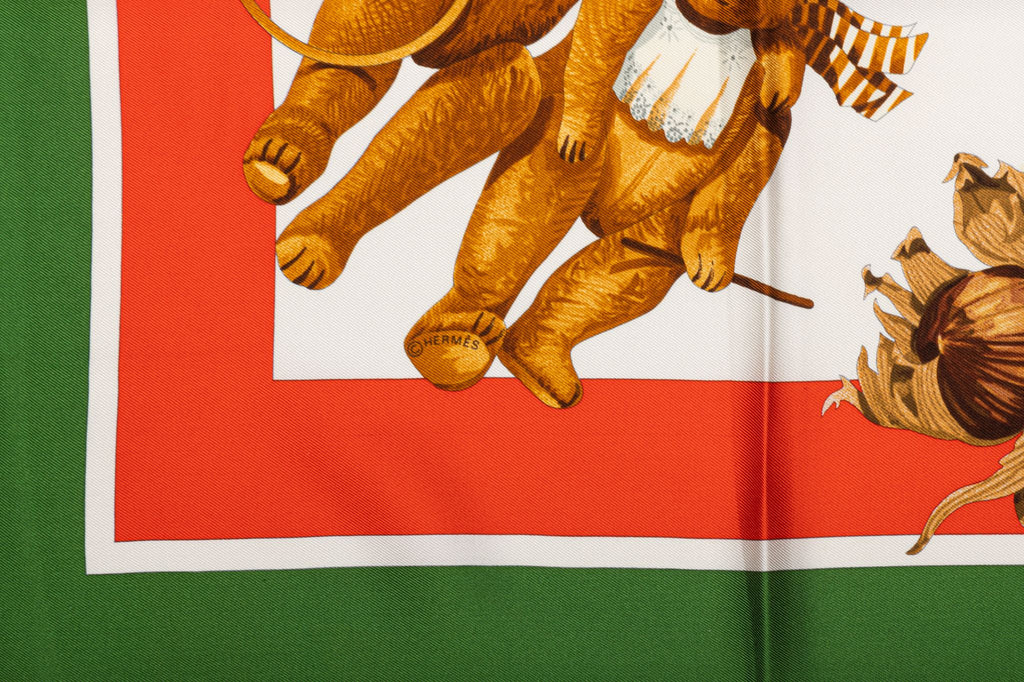 Hermès Collectible Teddy Bear Silk Scarf
