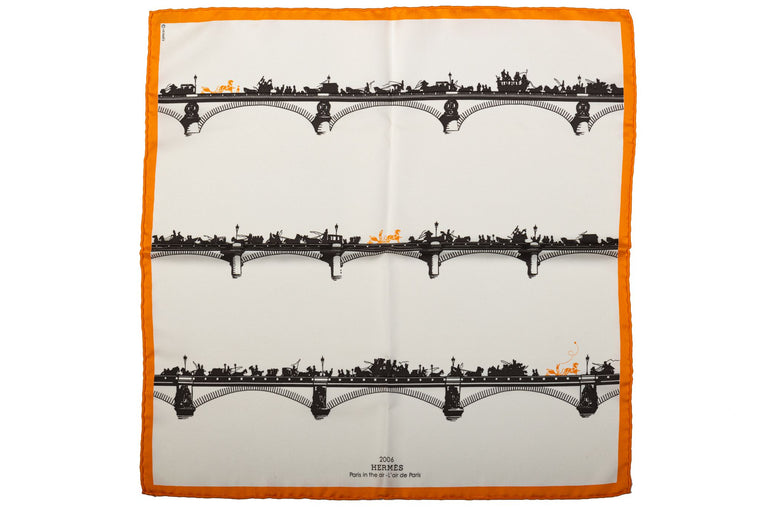 Hermès Le Ponts De Paris Silk Gavroche
