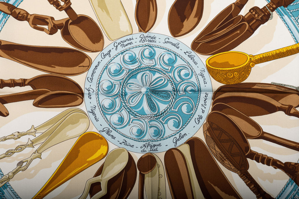Hermès Cuillers d'Afrique Scarf Latham