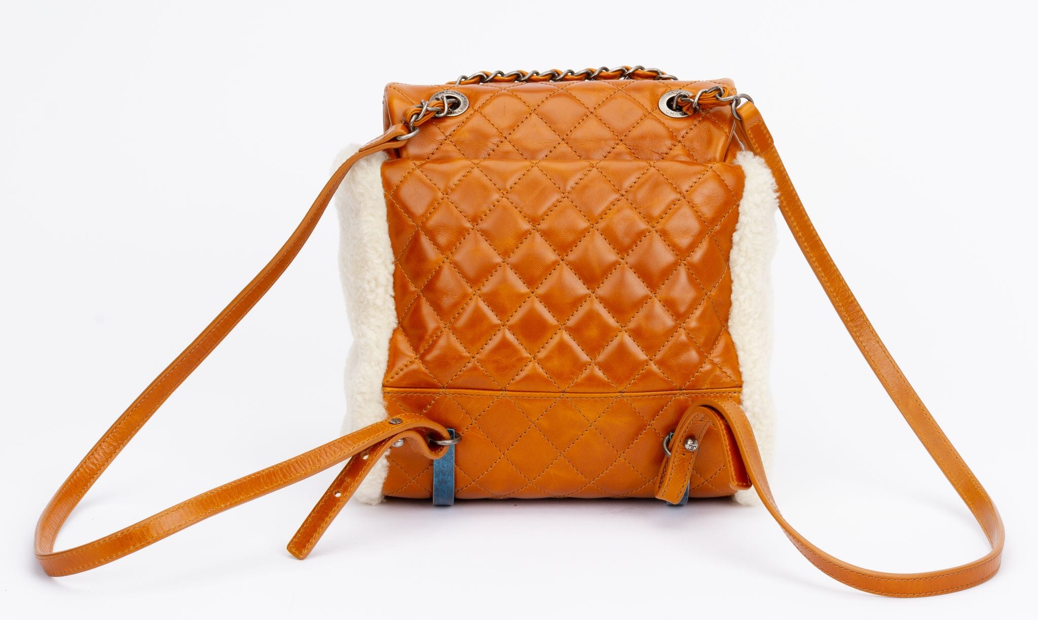 chanel small leather backpack Chanel New Shearling Brown Backpack