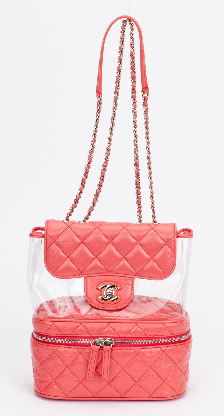 Chanel Pink Pvc Shoulder Tote Bag