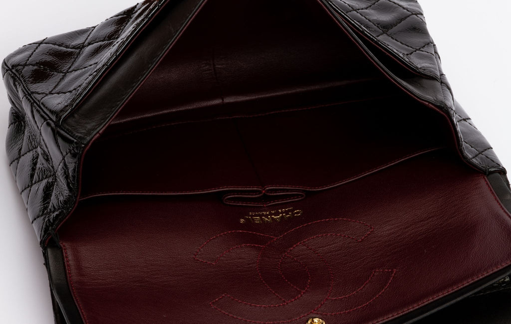 Chanel Black Patent Reissue Medium Flap