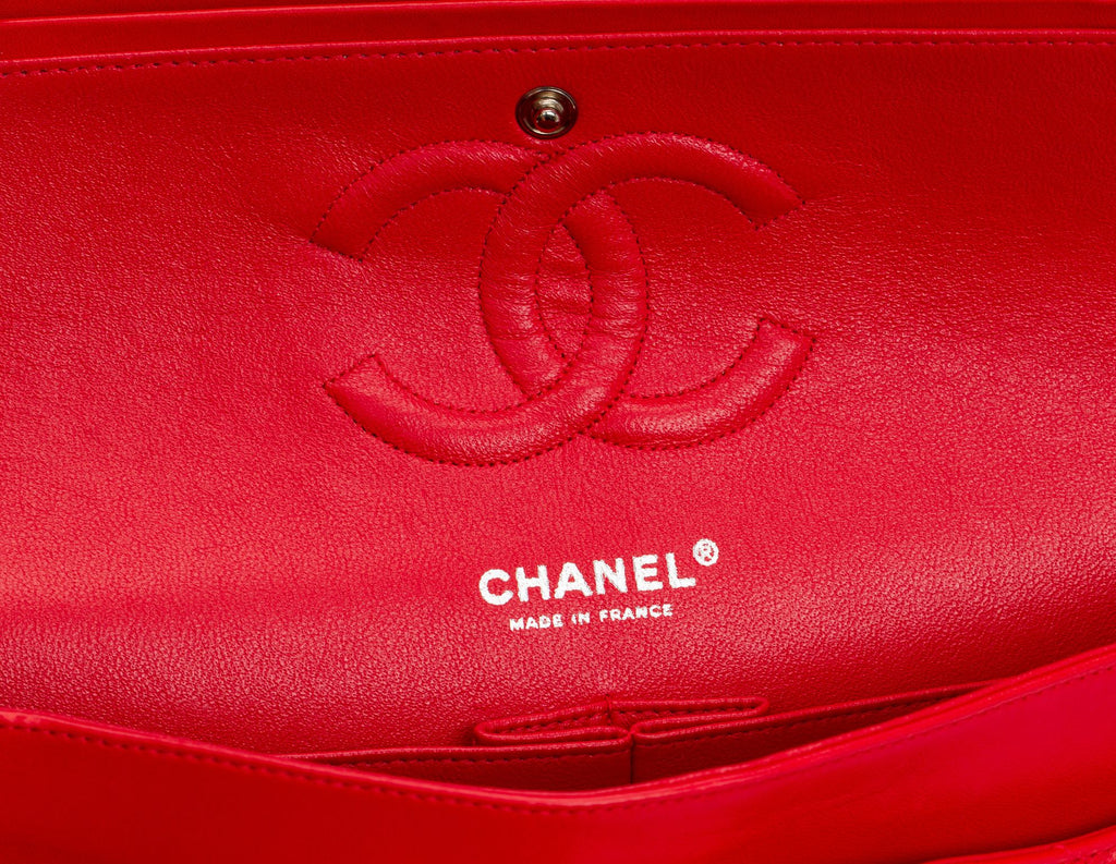 Chanel Bright Red 10 Double Flap Bag