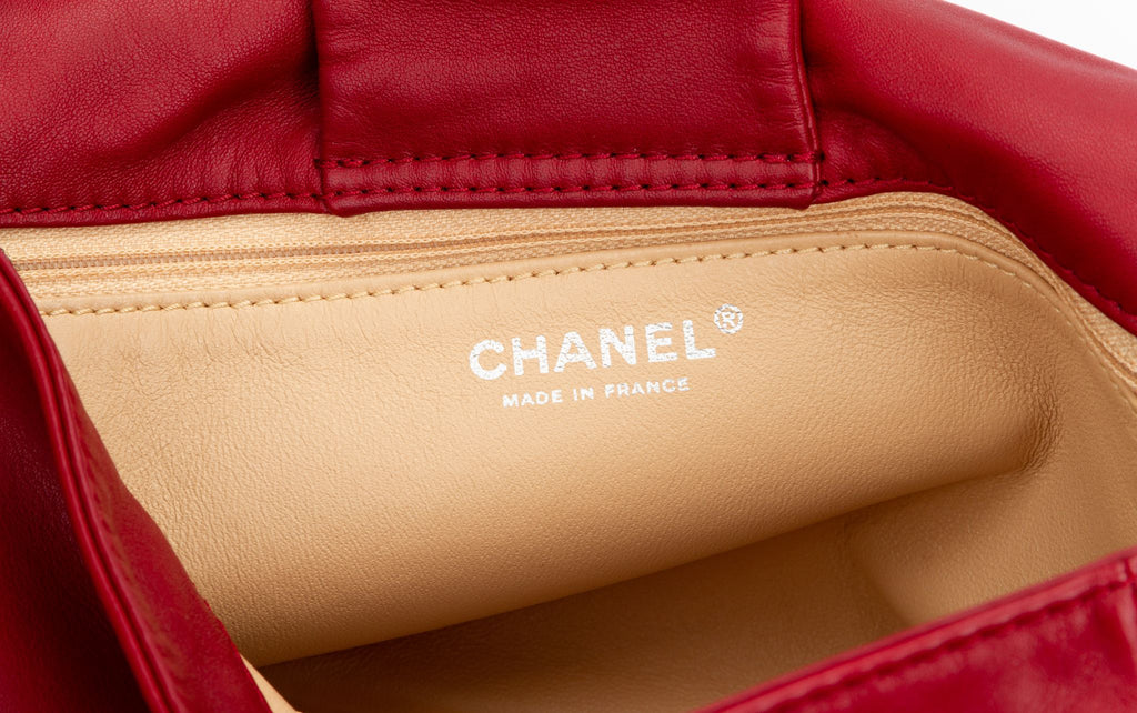 Chanel Cherry Red Inlay Chain Handbag