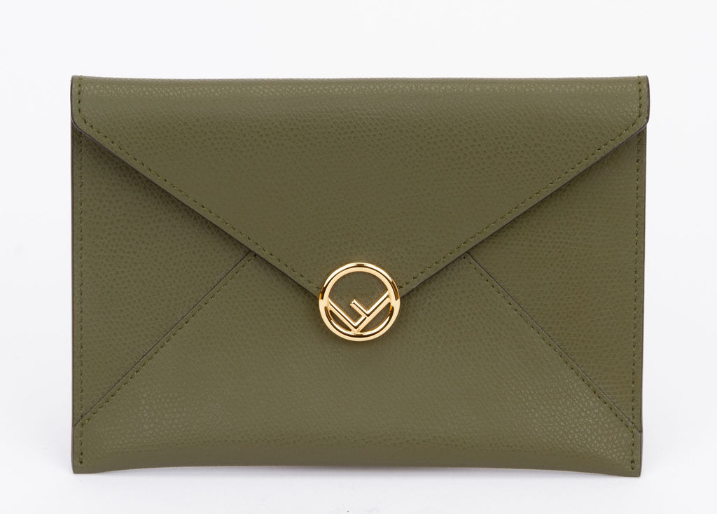 Fendi Envelope Pouch Green Medium