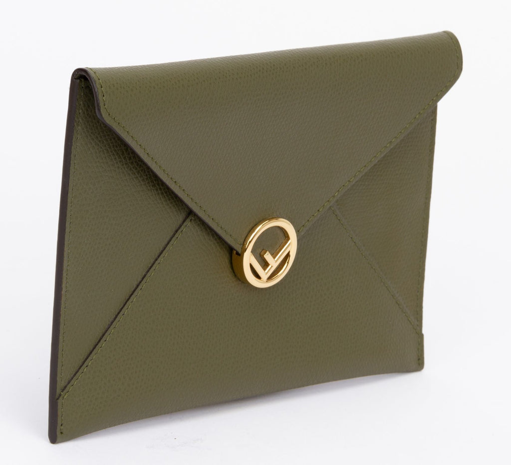 Fendi Envelope Pouch Green Medium