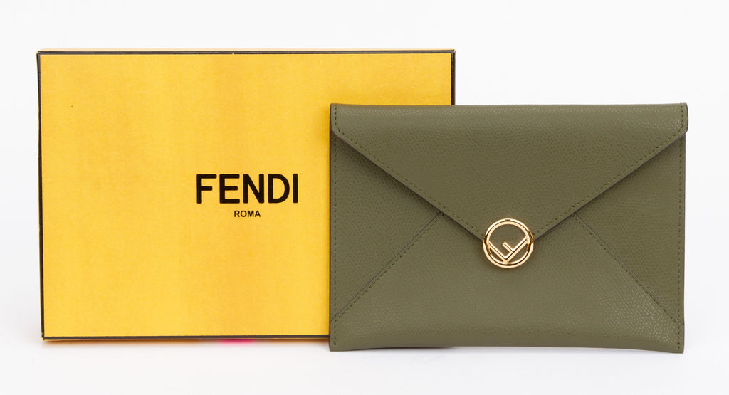 Fendi Envelope Pouch Green Medium