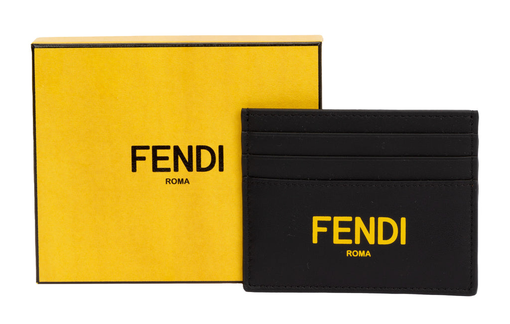 Fendi NIB Black Credit Card Case